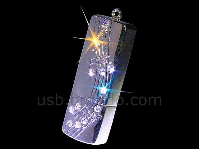 USB Jewel Music Necklace Flash Drive