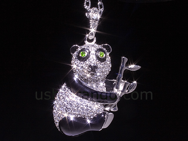 USB Jewel Panda Necklace Flash Drive