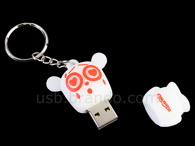 USB Astonished Bear Keychain Flash Drive