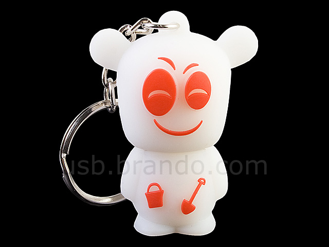 USB Smiley Bear Keychain Flash Drive