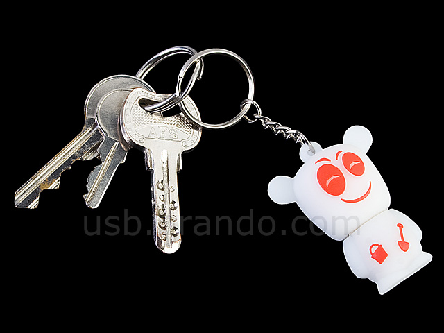 USB Smiley Bear Keychain Flash Drive