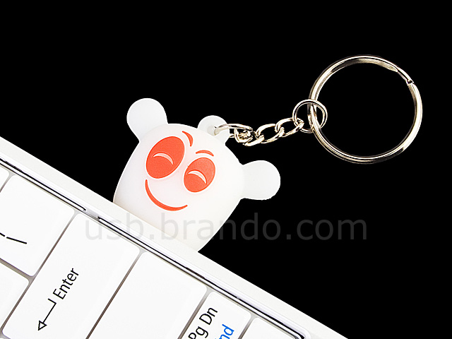 USB Smiley Bear Keychain Flash Drive