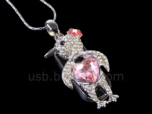 USB Jewel Bird Necklace Flash Drive