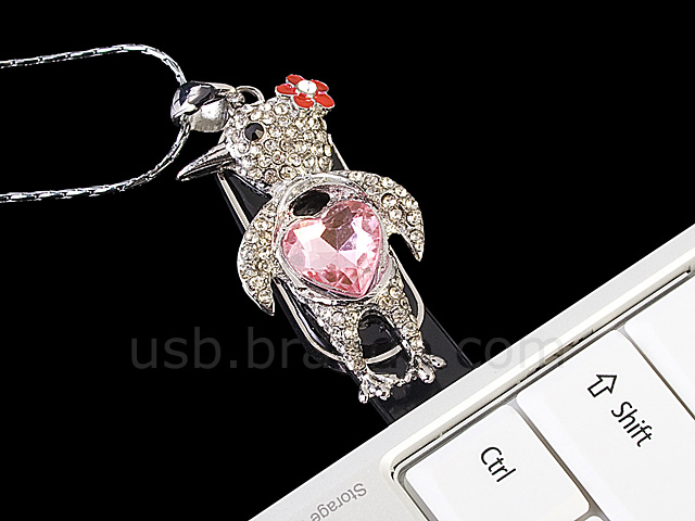 USB Jewel Bird Necklace Flash Drive