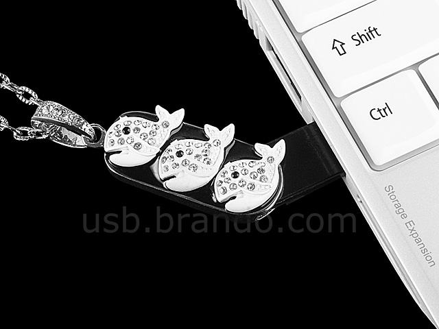 USB Jewel Fish Necklace Flash Drive II