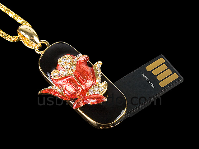 USB Jewel Flower Necklace Flash Drive II