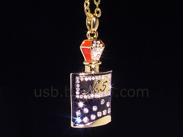 USB Jewel Perfume Bottle Necklace Flash Drive