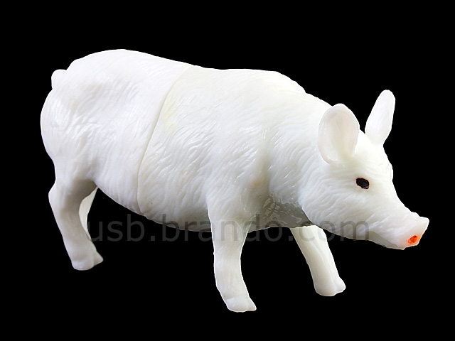 USB White Piggy Flash Drive