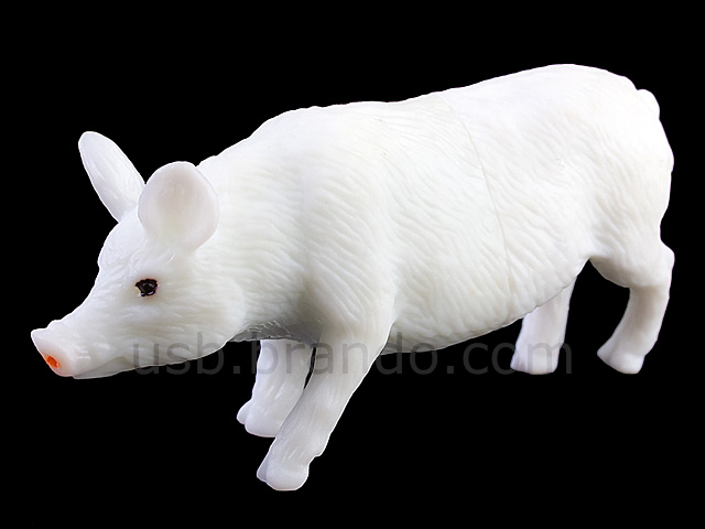 USB White Piggy Flash Drive