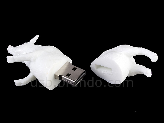 USB White Piggy Flash Drive