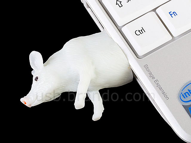 USB White Piggy Flash Drive