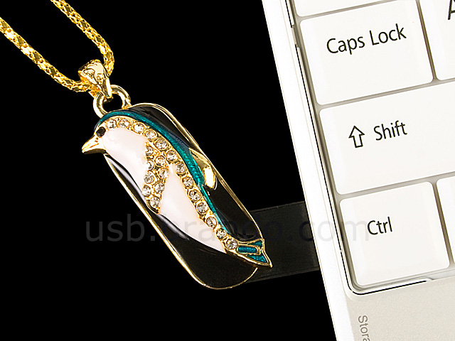 USB Jewel Dolphin Necklace Flash Drive