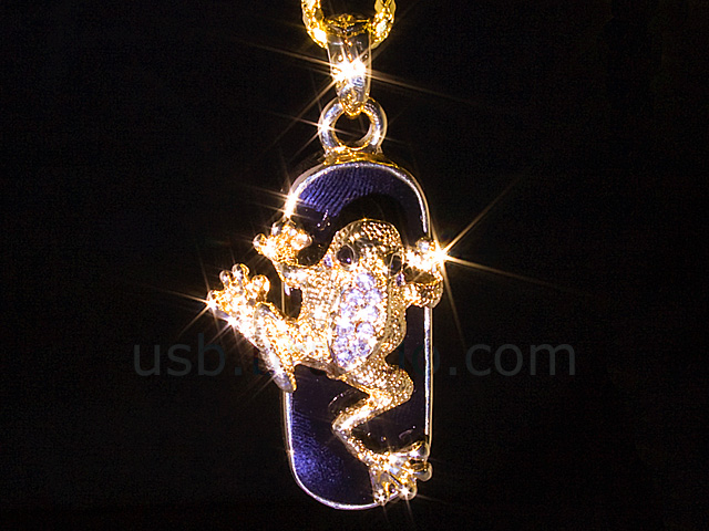 USB Jewel Frog Necklace Flash Drive