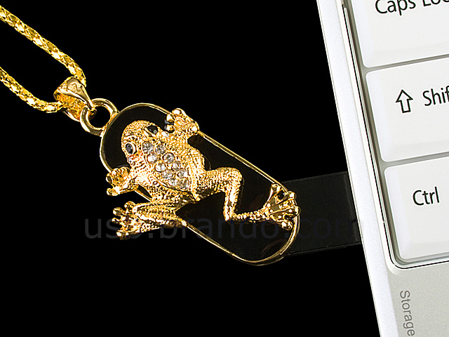 USB Jewel Frog Necklace Flash Drive