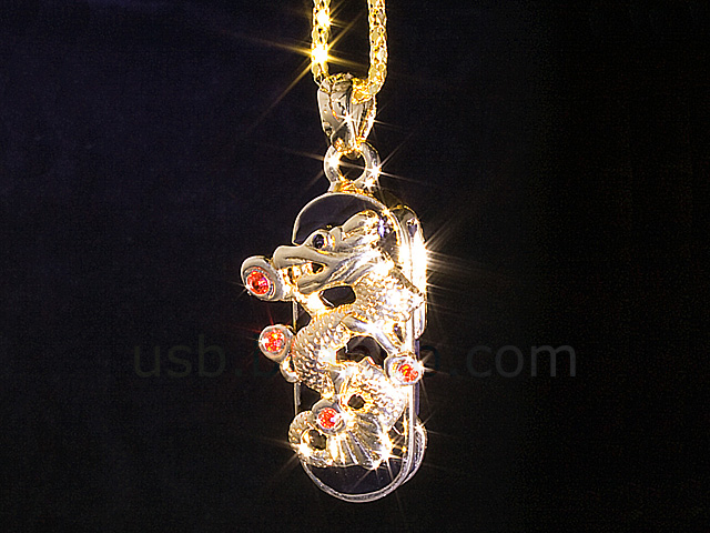 USB Jewel Dragon Necklace Flash Drive