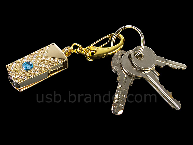 USB Jewel Pendant Keychain Flash Drive