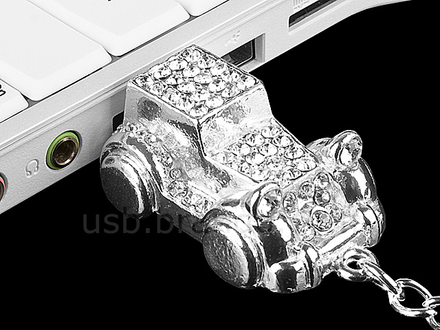 USB Jewel Vintage Car Keychain Flash Drive