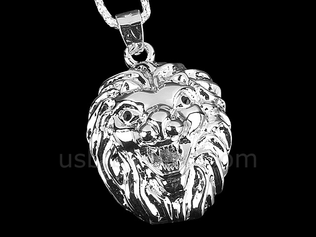 USB Lion Necklace Flash Drive