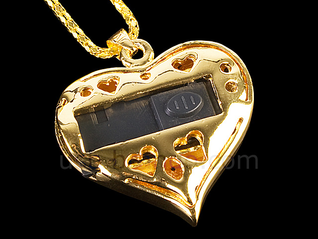 USB Jewel Tasteful Heart Necklace Flash Drive