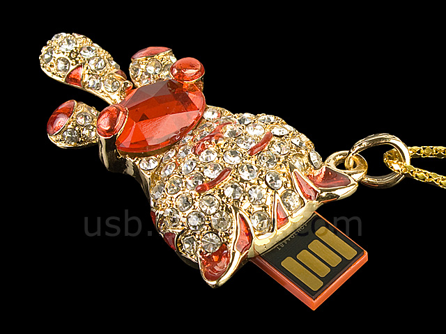 USB Jewel Meow Meow Cat Necklace Flash Drive