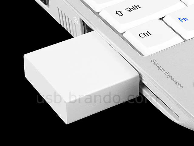 USB White Wooden Flash Drive