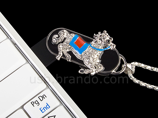 USB Jewel Horse Necklace Flash Drive