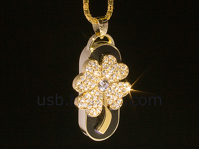 USB Jewel Lucky Flower Necklace Flash Drive