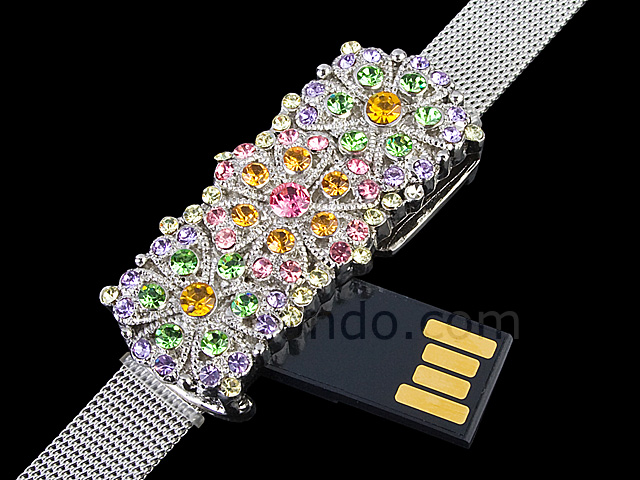 USB Jewel Flowers Bracelet Flash Drive