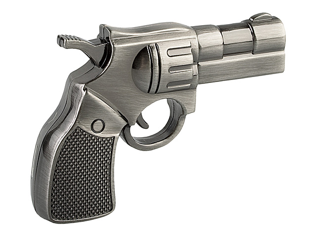 USB Metallic Police Revolver Gun Flash Drive