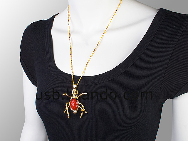 USB Jewel Insect Necklace Flash Drive