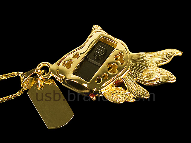 USB Jewel Gold Fish Necklace Flash Drive II