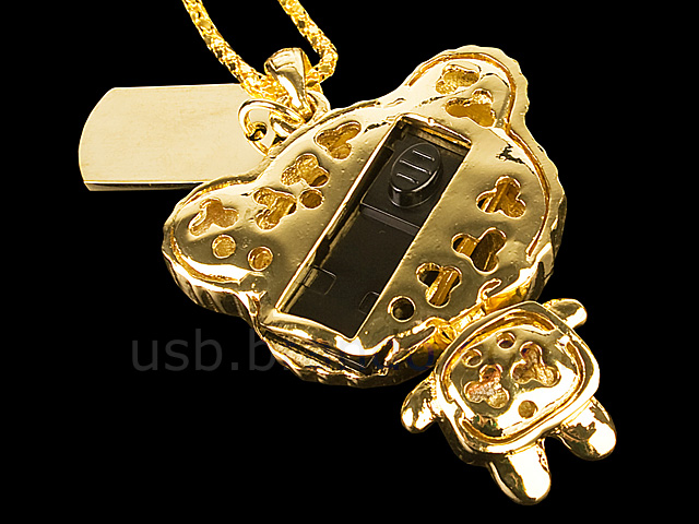 USB Jewel Cutie Gal Necklace Flash Drive