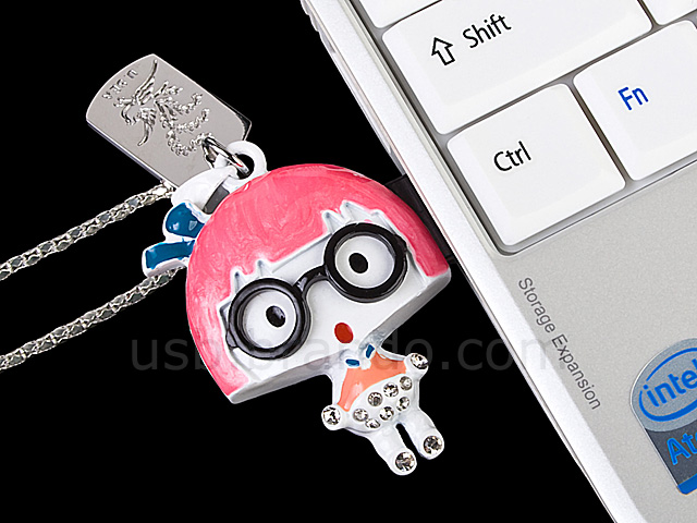 USB Jewel Gal Necklace Flash Drive