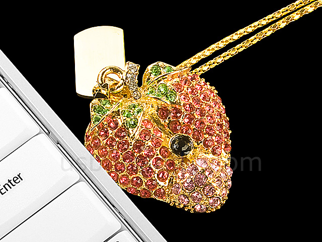 USB Jewel Strawberry Necklace Flash Drive II