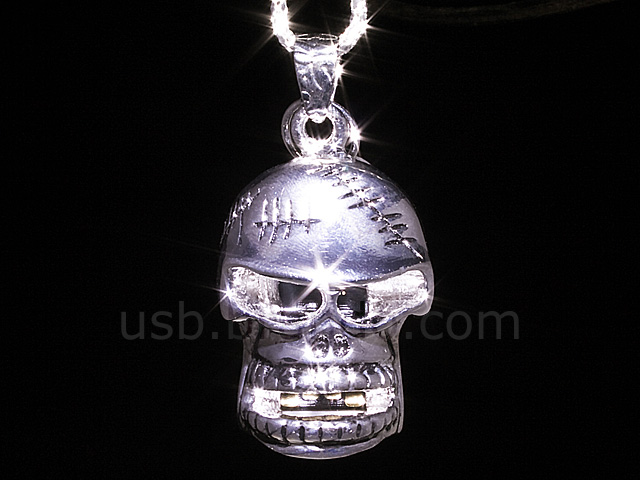 USB Skull Necklace Flash Drive