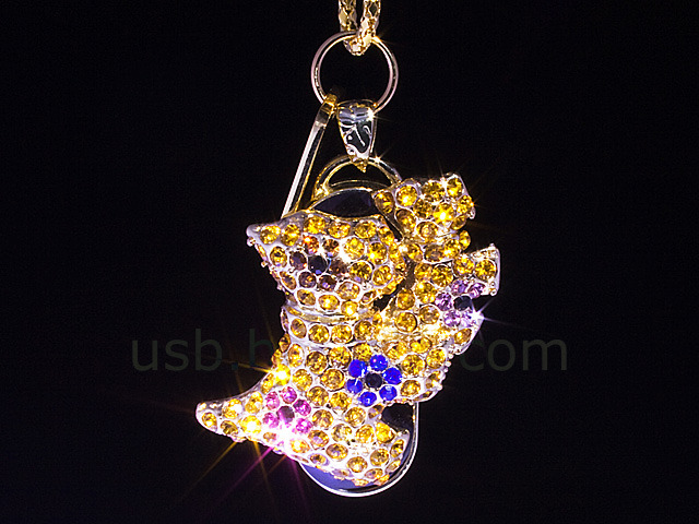 USB Jewel Twins Doggie Necklace Flash Drive