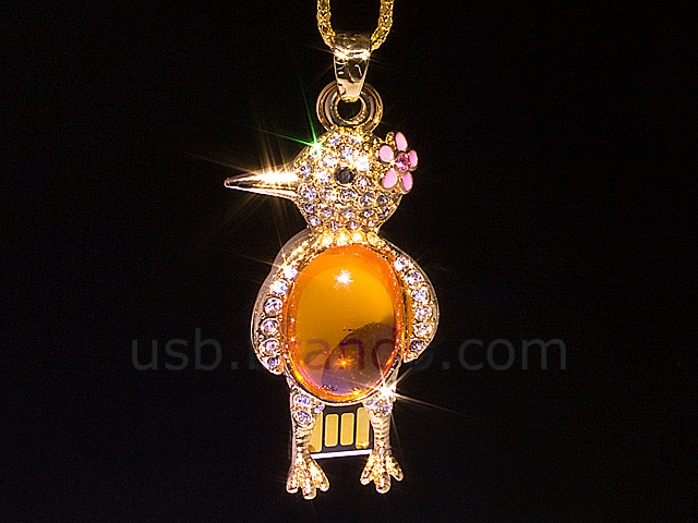 USB Jewel Bird Necklace Flash Drive II