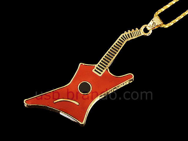 USB Metallic Guitar Necklace Flash Drive