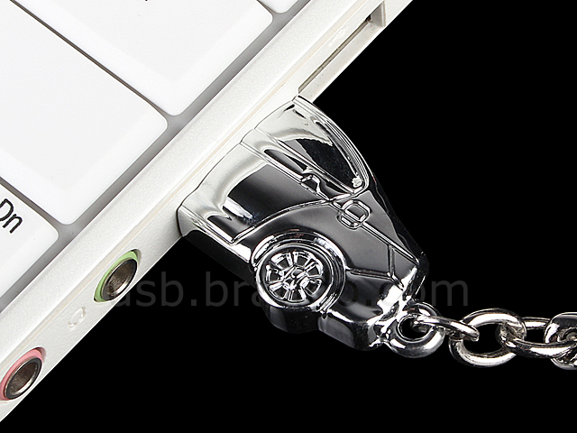 USB Metallic Car Keychain Flash Drive