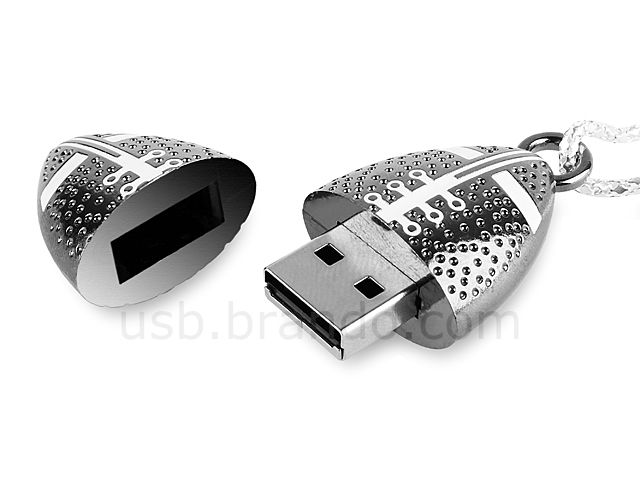 USB Metallic Rugby Ball Flash Drive