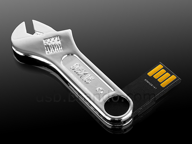 USB Metallic Wrench Flash Drive