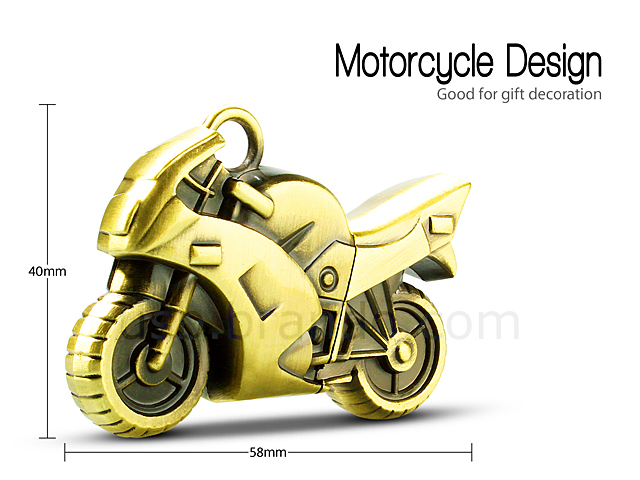 USB Metallic Motorcycle Flash Drive