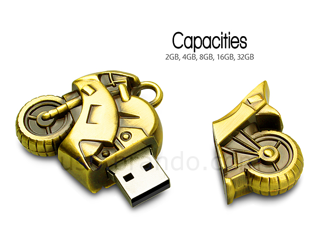 USB Metallic Motorcycle Flash Drive