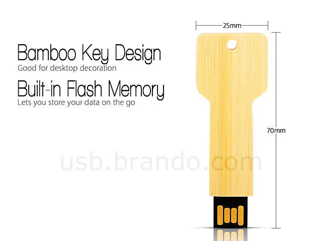 USB Bamboo Key Flash Drive