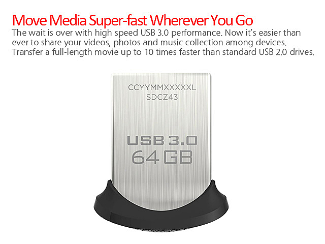 SanDisk Ultra Fit™ USB 3.0 Flash Drive