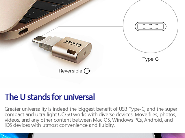 A-Data UC350 USB Type-C 3.1 OTG Flash Drive