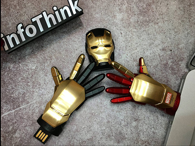 infoThink Iron Man USB Flash Drive - Right Hand (Black Gold Version)