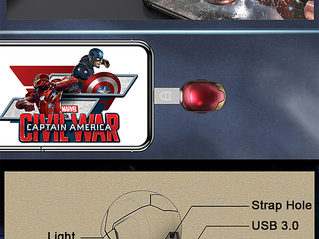 Iron Man Mark 46 Type-C OTG Flash Drive