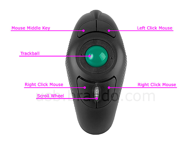 USB Wireless Trackball Mouse