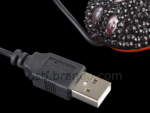 USB Bling Bling Ladybug Optical Mouse